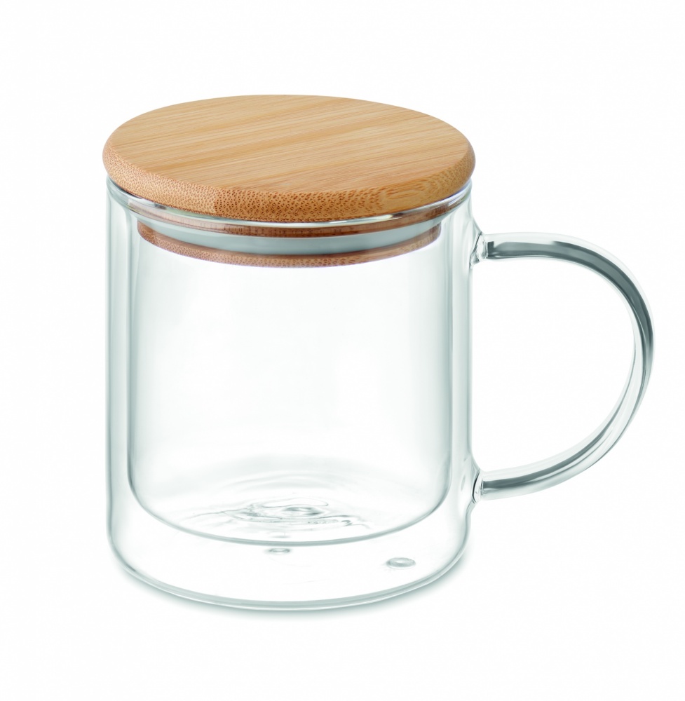 Logo trade advertising product photo of: Double wall borosilicate mug