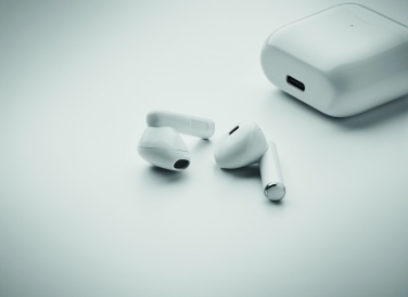 Logo trade promotional items image of: TWS earbuds with charging base