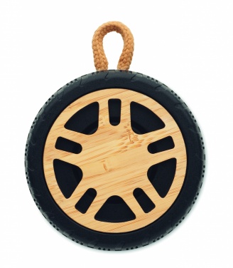 Logo trade promotional giveaways image of: Wireless speaker tire shaped