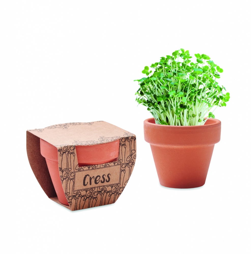 Logo trade promotional items picture of: Terracotta pot cress seeds