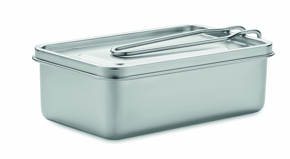 Logo trade business gifts image of: Stainless steel lunch box