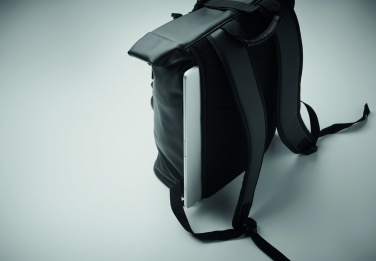 Logo trade promotional merchandise picture of: Laptop PU Rolltop backpack