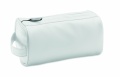 Soft PU cosmetic bag and zipper, White