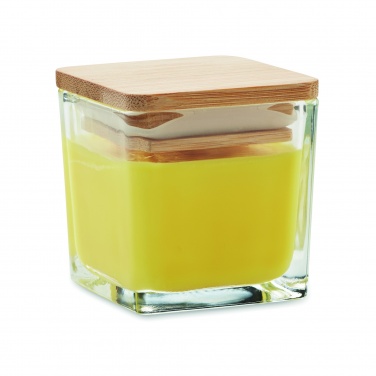 Logo trade promotional gifts picture of: Squared fragranced candle 50gr