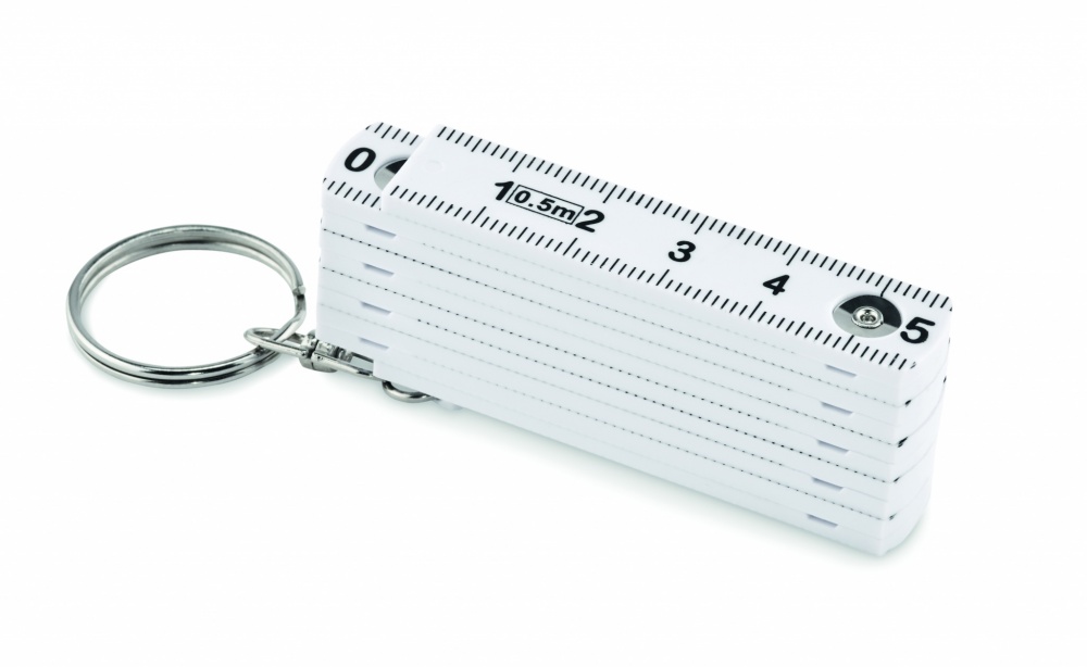 Logotrade promotional merchandise picture of: Carpenters ruler key ring 50cm Kotka