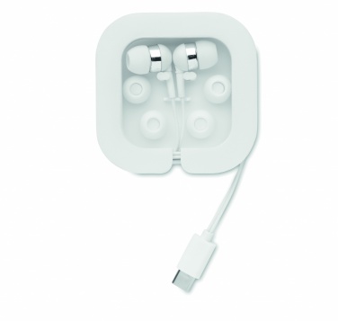 Logo trade promotional items image of: Ear phones with silicone covers