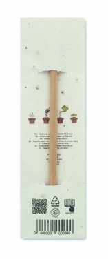 Logo trade promotional giveaways image of: Natural pencil in seeded pouch