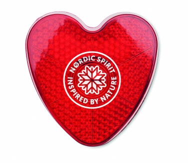 Logo trade advertising products image of: Heart shaped reflector light