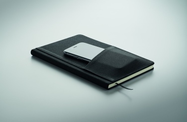 Logo trade promotional gift photo of: A5 notebook PU front pocket