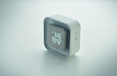 Logo trade promotional gifts picture of: Recycled ABS/RPET alarm clock Stuttgart