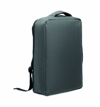 Logo trade business gift photo of: A safe 15-inch laptop backpack made of 300D RPET with a 210D RPET lining and customizable printing.