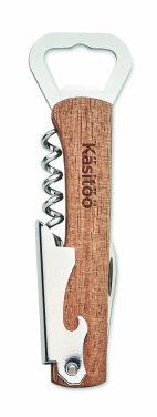 Logo trade promotional merchandise image of: 3 in 1 bamboo bottle opener