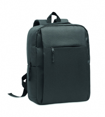 Logotrade promotional giveaways photo of: Slim 15 inch laptop backpack made of 600D RPET polyester with a 210D lining and customizable printing