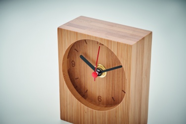 Logo trade advertising products image of: Bamboo table clock