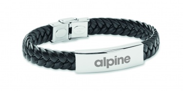 Logo trade promotional products picture of: Braided faux leather bracelet