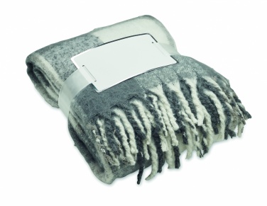 Logo trade promotional gifts picture of: Chequered mohair blanket