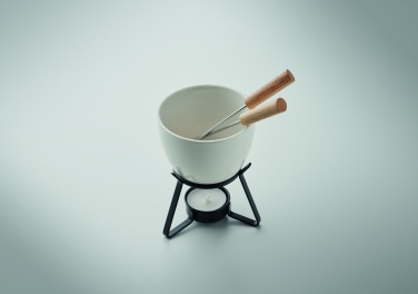 Logo trade promotional item photo of: Ceramic fondue set 240 ml