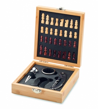 Logotrade business gift image of: Chess board wine set