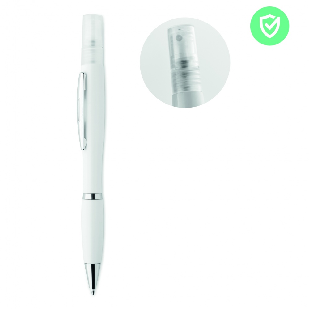 Logo trade corporate gifts image of: Push button antibacterial pen