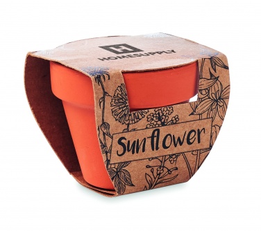 Logo trade corporate gifts picture of: Terracotta pot 'sunflower'