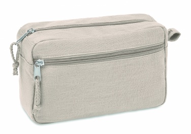 Logo trade corporate gifts image of: Hemp toilet bag hemp 200 gr/m²