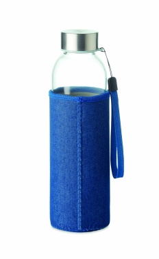 Logotrade promotional item picture of: Glass bottle in pouch 500 ml