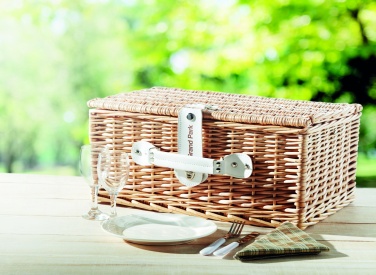 Logo trade promotional giveaway photo of: Wicker picnic basket 2 people