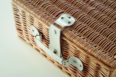 Logo trade business gift photo of: Wicker picnic basket 4 people