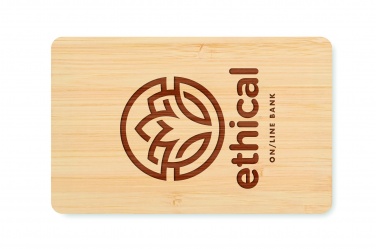 Logo trade advertising products picture of: RFID card in bamboo material