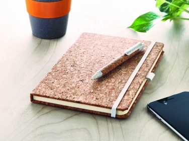 Logotrade promotional gift picture of: A5 cork notebook with pen