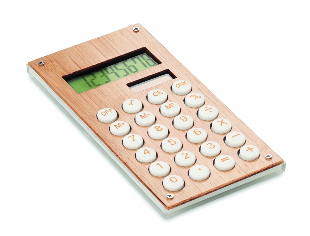 Logotrade business gifts photo of: 8 digit bamboo calculator