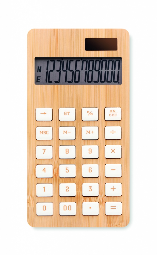 Logo trade promotional merchandise photo of: 12 digit bamboo calculator