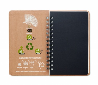 Logo trade business gift photo of: A5 Pine tree GROWNOTEBOOK™