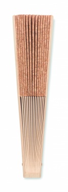 Logotrade promotional item picture of: Wood hand fan with cork fabric