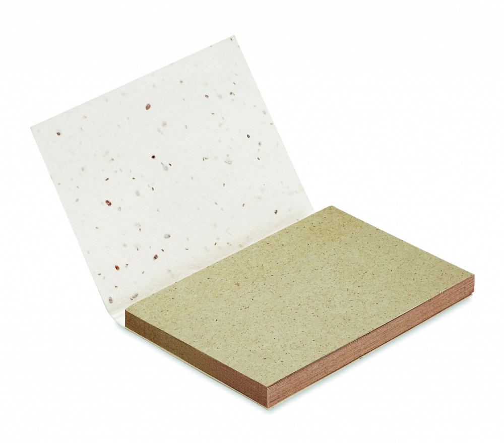 Logo trade promotional gift photo of: Grass/seed paper memo pad