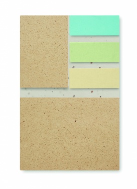 Logo trade advertising products image of: Grass/seed paper memo pad