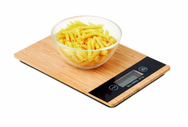 Logo trade promotional merchandise image of: Bamboo digital kitchen scales