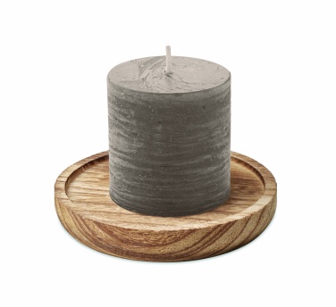 Logotrade promotional merchandise photo of: Candle on round wooden base