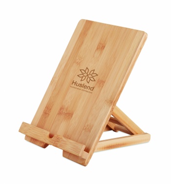 Logo trade promotional merchandise photo of: Bamboo tablet stand TUANUI