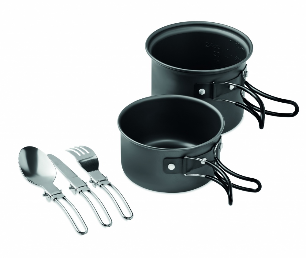 Logotrade business gift image of: 2 camping pots with cutlery