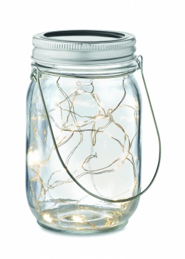 Logo trade promotional merchandise picture of: Solar mason jar outdoor lamp