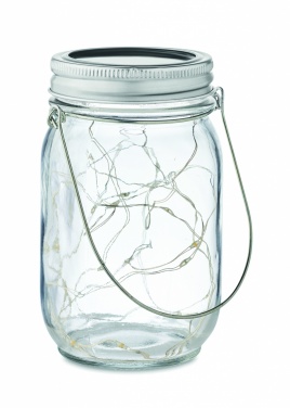 Logo trade business gifts image of: Solar mason jar outdoor lamp