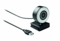 1080P HD webcam and ring light, Black