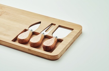 Logotrade promotional giveaways photo of: Bamboo Cheese board set Leipzig