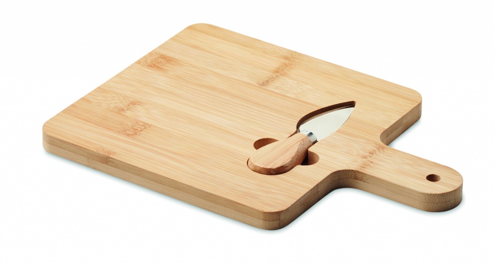 Logotrade corporate gift image of: Cheese board set in bamboo Bremen