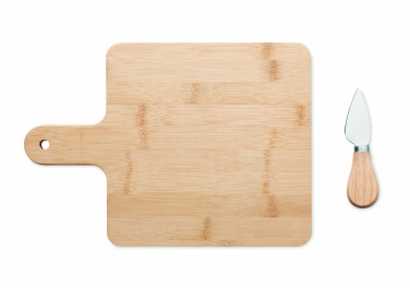 Logo trade advertising products picture of: Cheese board set in bamboo