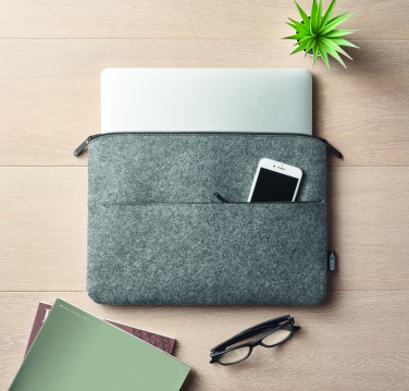 Logotrade corporate gift image of: RPET felt zipped laptop bag