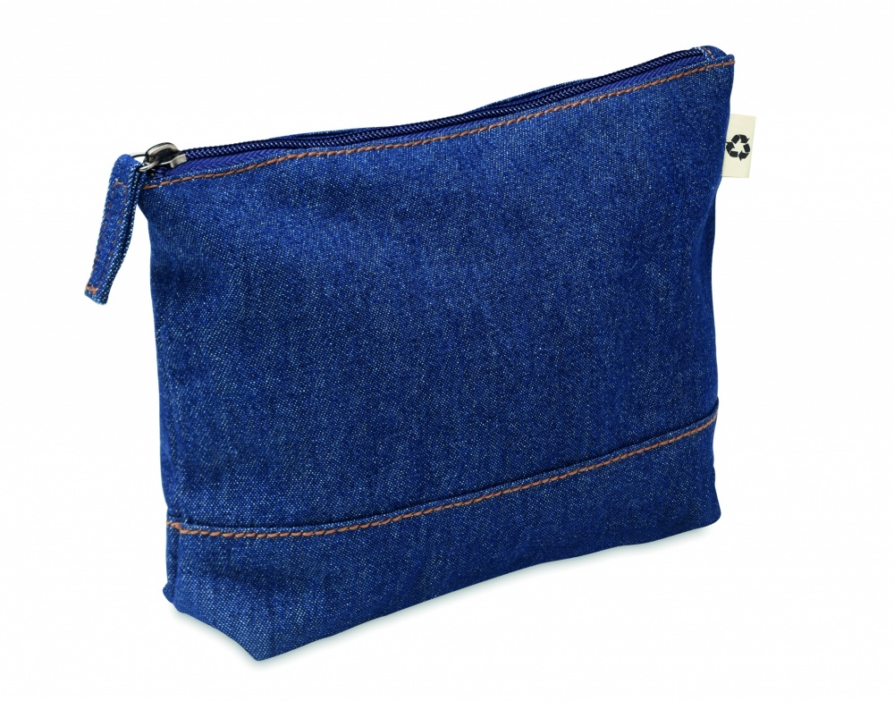 Logotrade corporate gift image of: Recycled denim cosmetic pouch