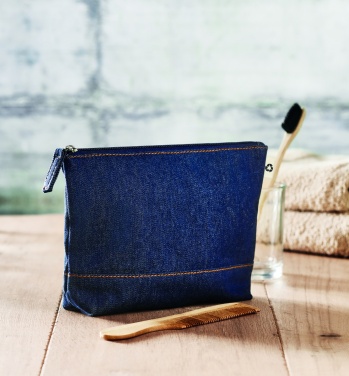 Logotrade corporate gifts photo of: Recycled denim cosmetic pouch