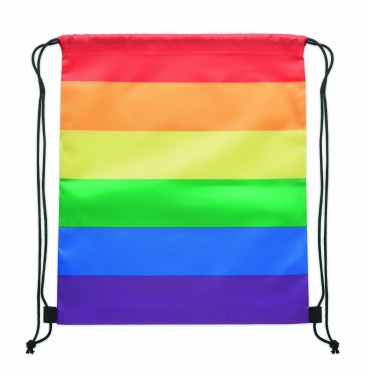 Logo trade corporate gifts image of: Rainbow RPET drawstring bag